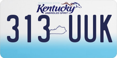KY license plate 313UUK