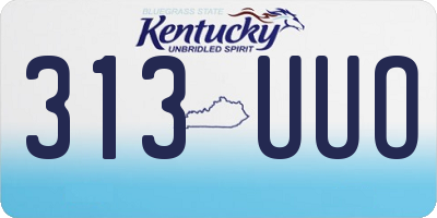 KY license plate 313UUO