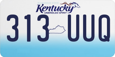 KY license plate 313UUQ