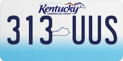 KY license plate 313UUS