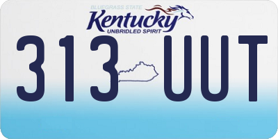 KY license plate 313UUT