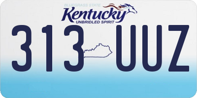 KY license plate 313UUZ
