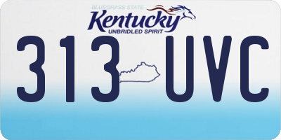 KY license plate 313UVC