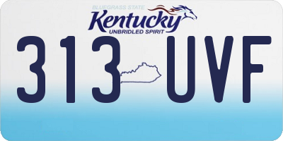 KY license plate 313UVF