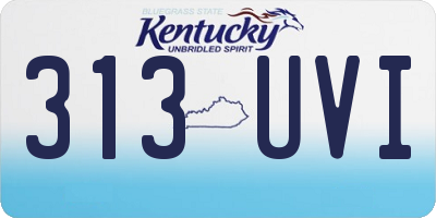 KY license plate 313UVI