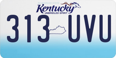 KY license plate 313UVU