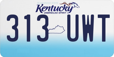 KY license plate 313UWT