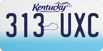 KY license plate 313UXC