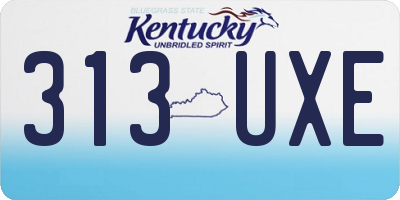 KY license plate 313UXE