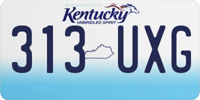 KY license plate 313UXG
