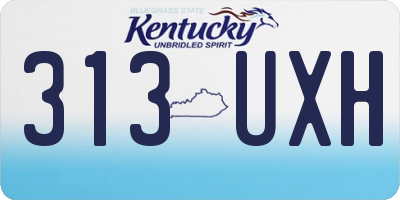 KY license plate 313UXH