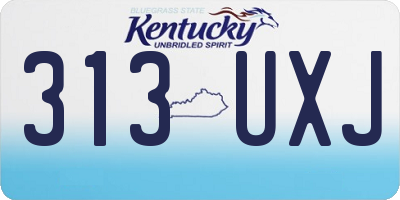 KY license plate 313UXJ