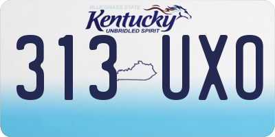 KY license plate 313UXO