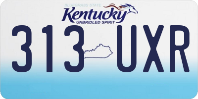 KY license plate 313UXR