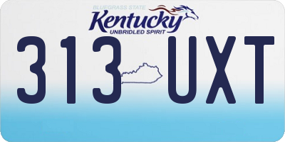KY license plate 313UXT
