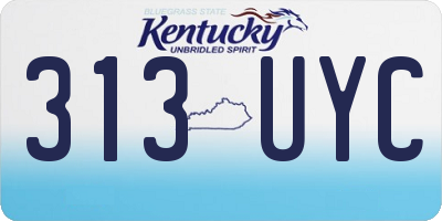 KY license plate 313UYC