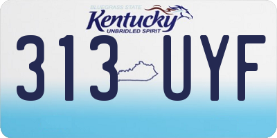 KY license plate 313UYF