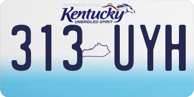 KY license plate 313UYH
