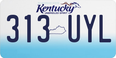 KY license plate 313UYL