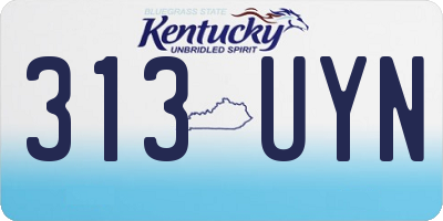 KY license plate 313UYN