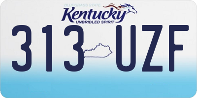 KY license plate 313UZF
