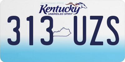 KY license plate 313UZS