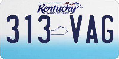 KY license plate 313VAG