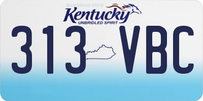 KY license plate 313VBC