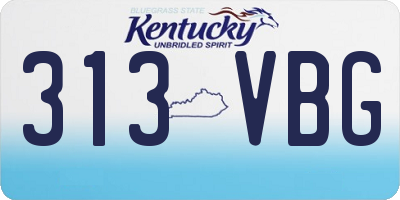 KY license plate 313VBG