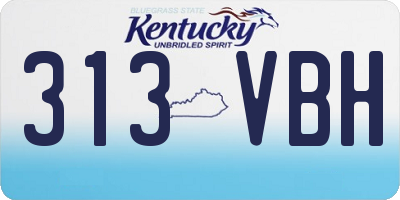 KY license plate 313VBH