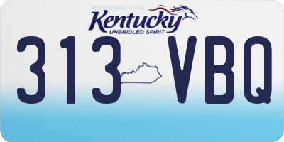 KY license plate 313VBQ