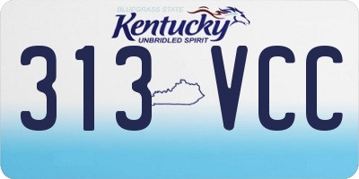 KY license plate 313VCC