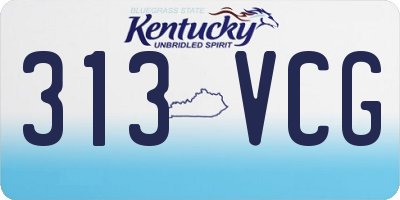 KY license plate 313VCG