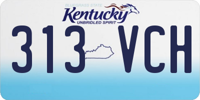 KY license plate 313VCH