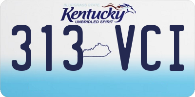 KY license plate 313VCI