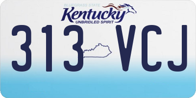 KY license plate 313VCJ