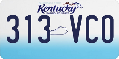 KY license plate 313VCO