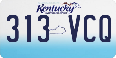 KY license plate 313VCQ