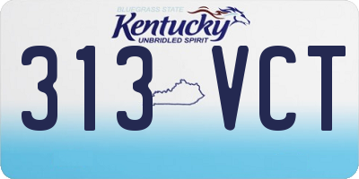 KY license plate 313VCT