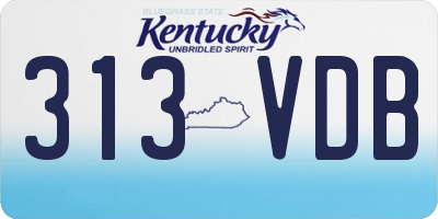 KY license plate 313VDB