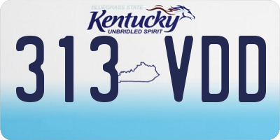 KY license plate 313VDD