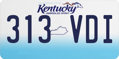 KY license plate 313VDI