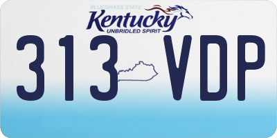 KY license plate 313VDP