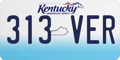 KY license plate 313VER
