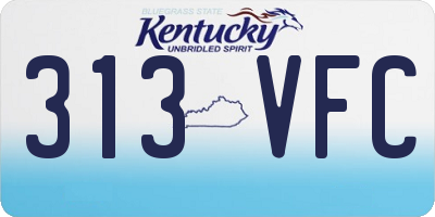 KY license plate 313VFC