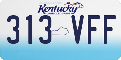 KY license plate 313VFF