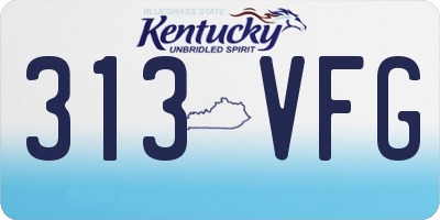 KY license plate 313VFG