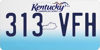 KY license plate 313VFH