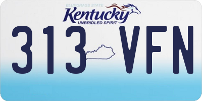 KY license plate 313VFN