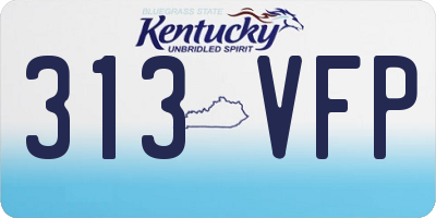 KY license plate 313VFP